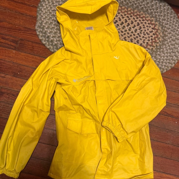 Vintage Columbia Yellow Kids Rain Jacket size medium - Picture 1 of 7